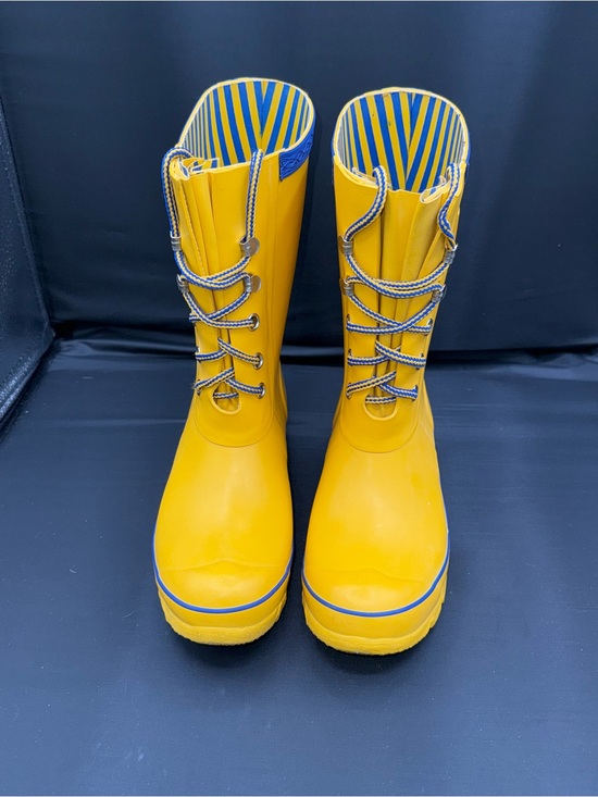 HUNTER Yellow Festival Lace-Up Wellington Rain Boots, size 5 hunter festival boots products for sale | eBay main image 4